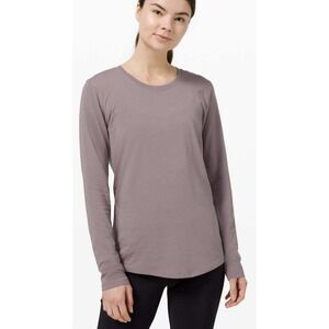 Lululemon Ever Ready Long Sleeve Tee Women's‎ Sz 6 Purple Athletic Casual